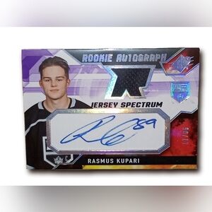 2021-22 UD SPX - Rasmus Kupari Rookie Autograph Jersey - 17/65 LA Kings GOOD